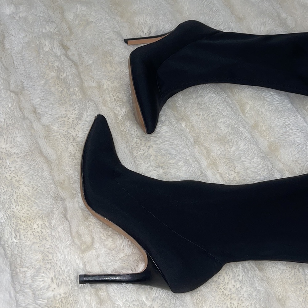 Halston Heritage Dani pointed-toe over thigh high boots - Picture 4 of 11